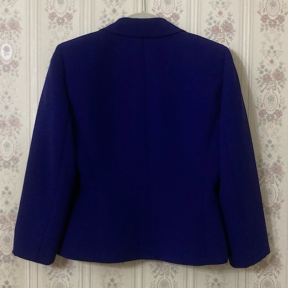 ⭐️ Vintage Le Suit Dark Blue Blazer Size 6P - Picture 2 of 12
